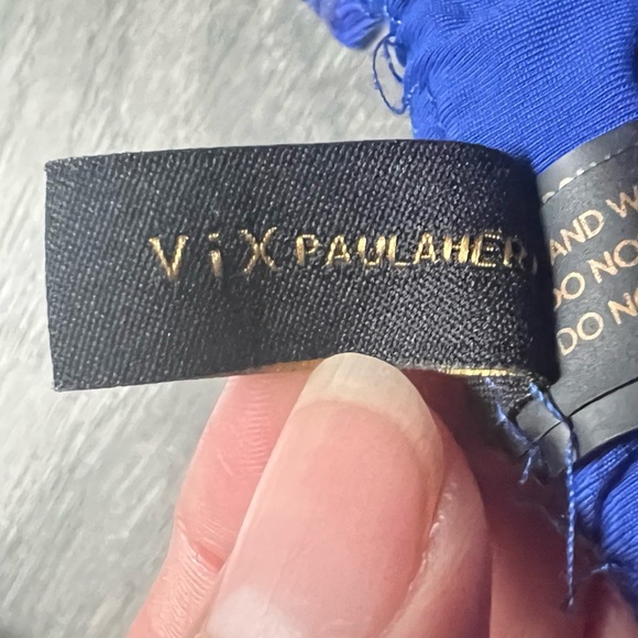 Vix swimwear Milano luana plunge neck one piece in Klein blue - Picture 10 of 11